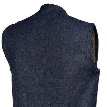 Haywood Men's Motorcycle Denim Vest - Lux Ryder