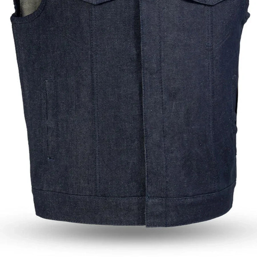 Haywood Men's Motorcycle Denim Vest - Lux Ryder