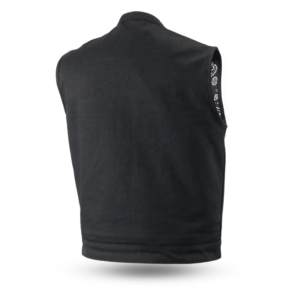 Highland V2 Men's Motorcycle Canvas Vest - Lux Ryder