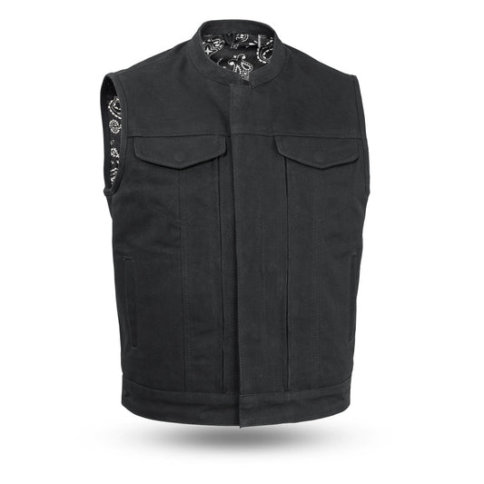 Highland V2 Men's Motorcycle Canvas Vest - Lux Ryder