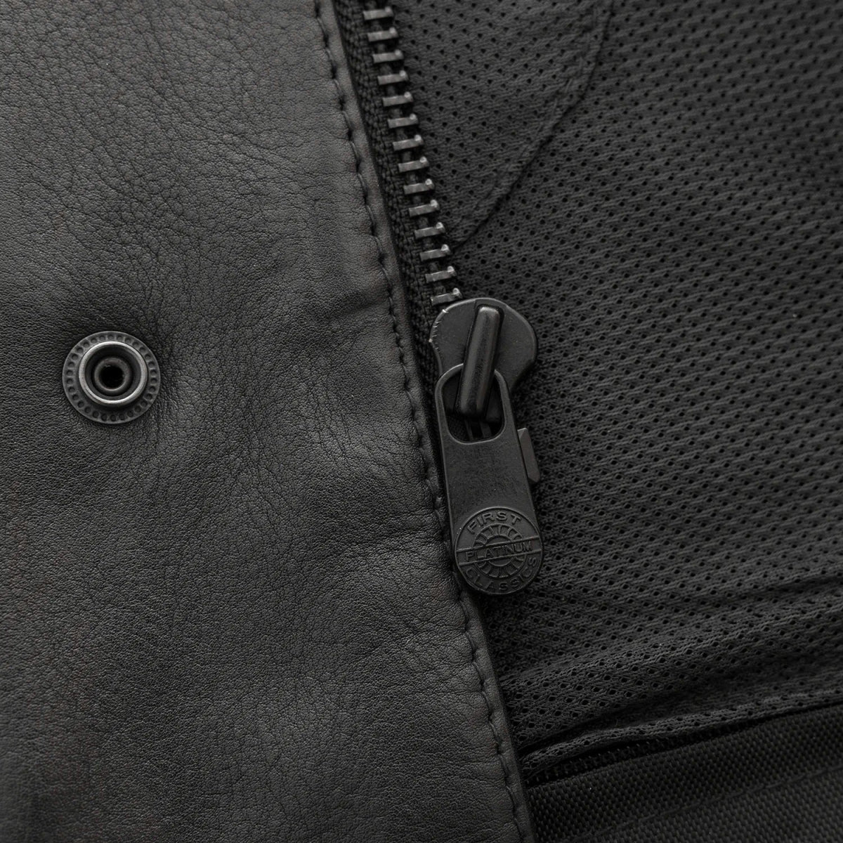 Highside Men's Motorcycle Leather Vest - Lux Ryder