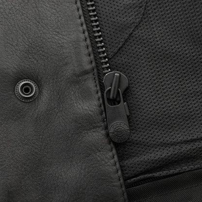 Highside Men's Motorcycle Leather Vest - Lux Ryder