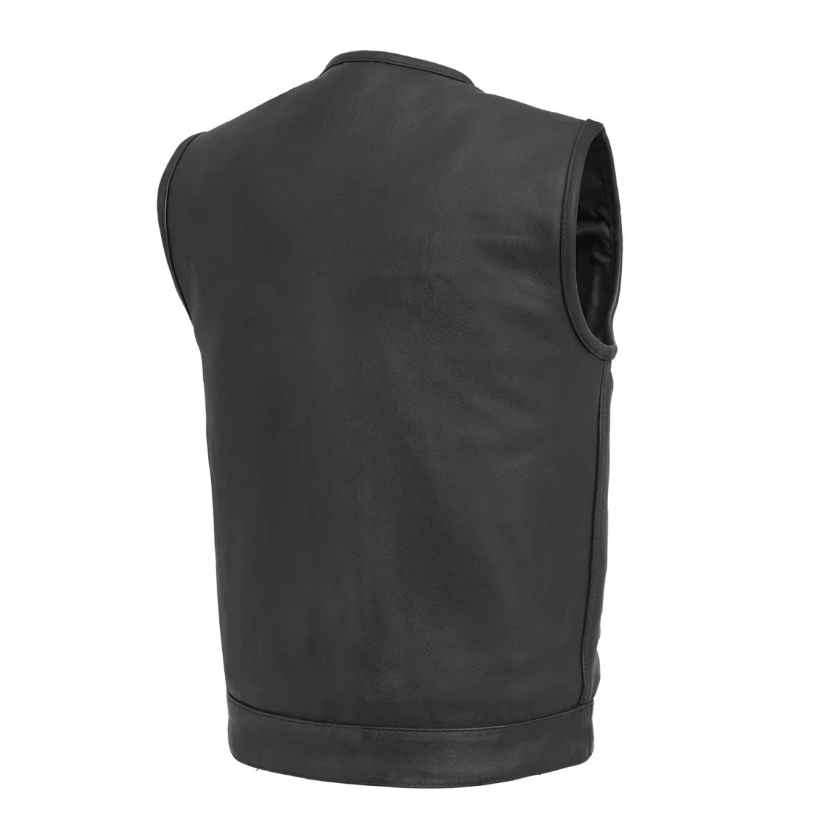 Highside Men's Motorcycle Leather Vest - Lux Ryder