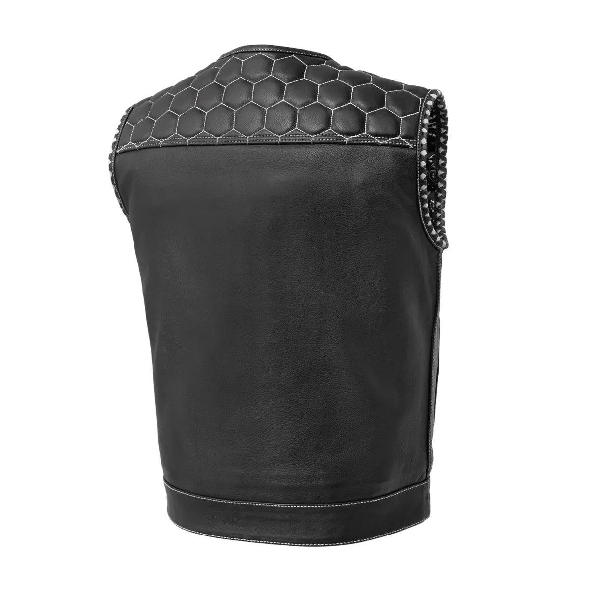 Hornet Men's Club Style Leather Vest - Lux Ryder