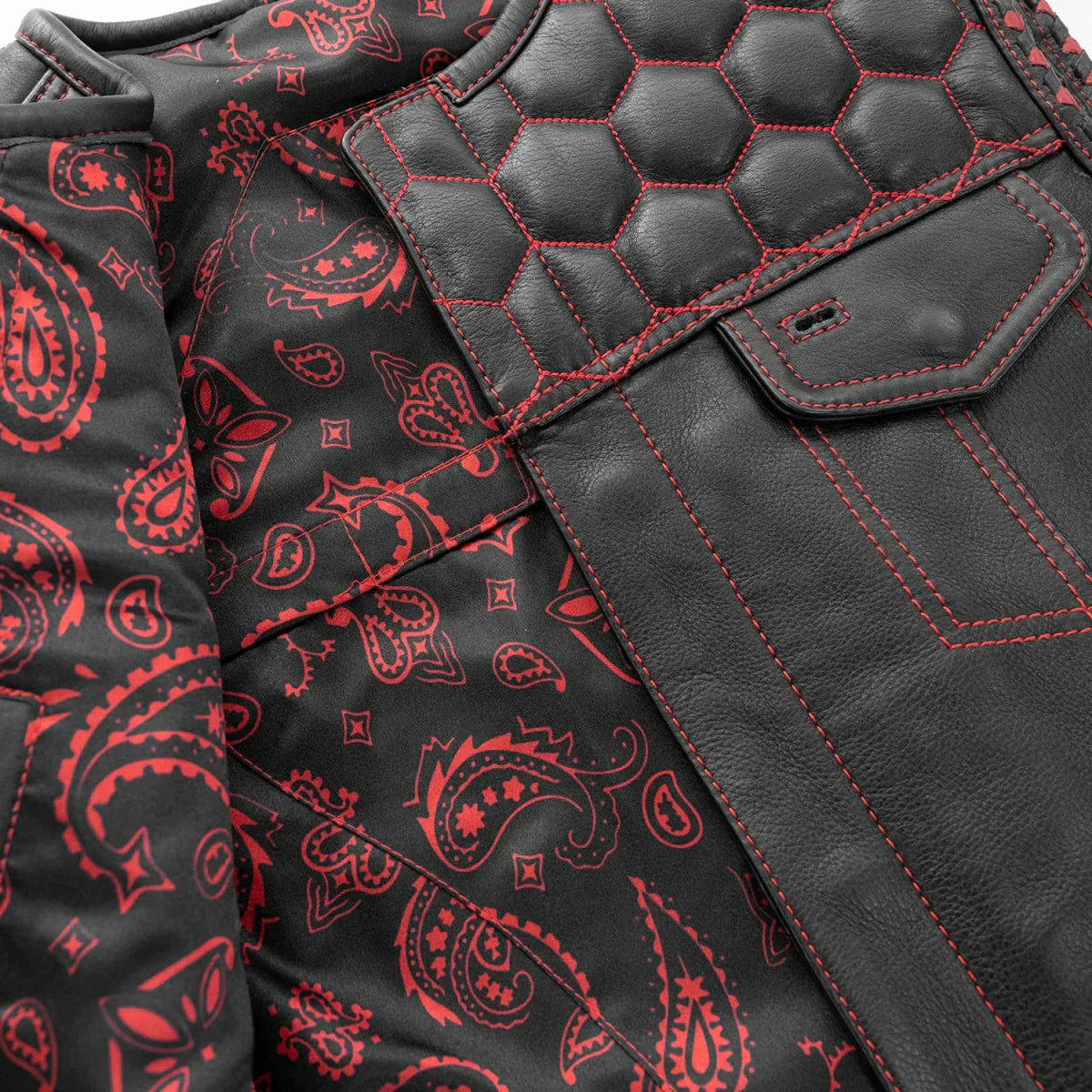 Hornet Men's Club Style Leather Vest - Lux Ryder