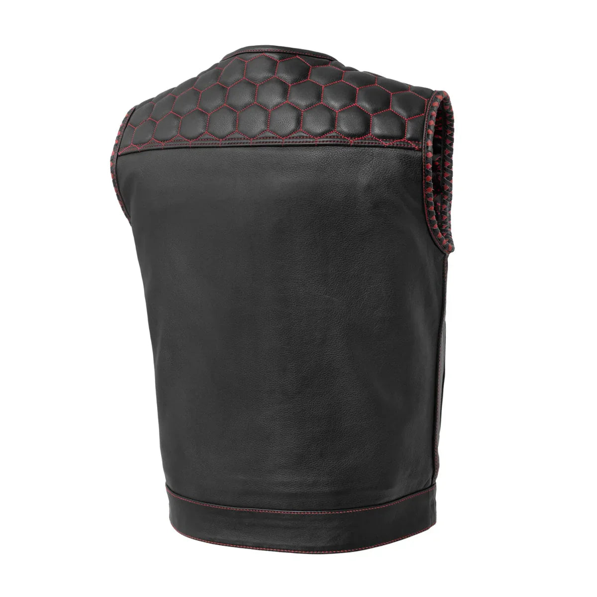 Hornet Men's Club Style Leather Vest - Lux Ryder