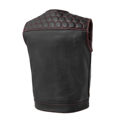 Hornet Men's Club Style Leather Vest - Lux Ryder