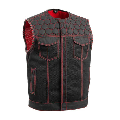 Hornet Moto Mesh Men's Club Style Vest - Lux Ryder