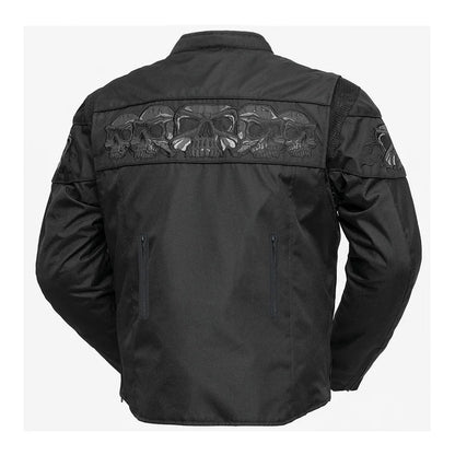 Men Motorcycle Textile Jacket with Reflective Details - Lux Ryder