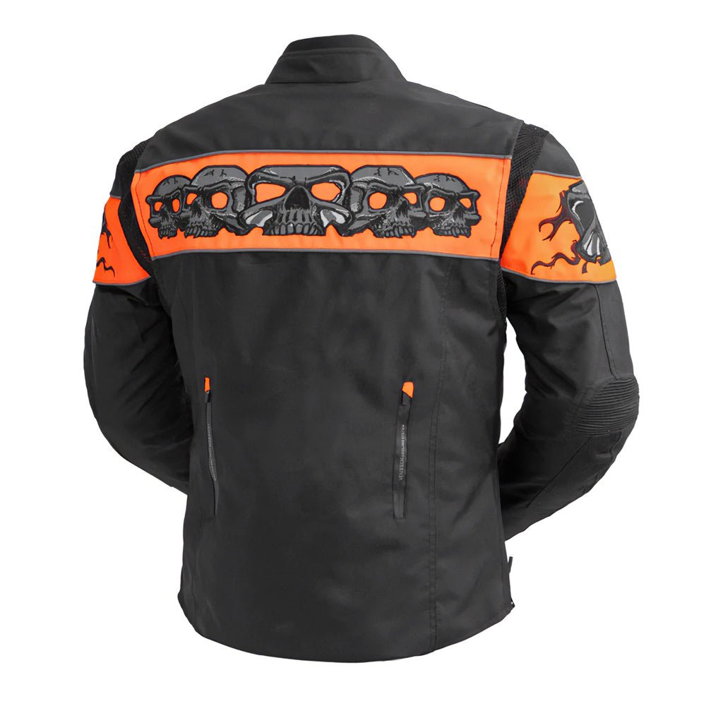 Men Motorcycle Textile Jacket with Reflective Details - Lux Ryder