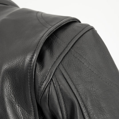 Men’s Leather Motorcycle Jacket with Mesh Lining and Armor-Ready Design - Lux Ryder