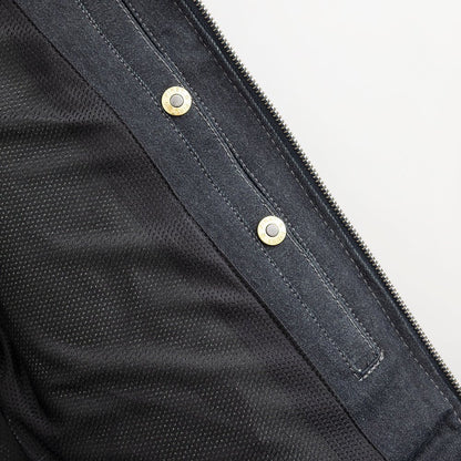 Women’s Denim Motorcycle Jacket with Protective Riding Design - Lux Ryder