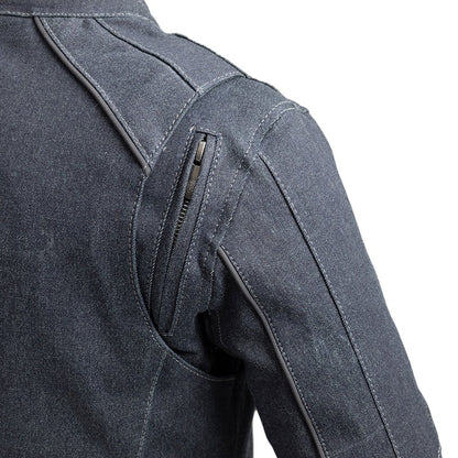 Women’s Denim Motorcycle Jacket with Protective Riding Design - Lux Ryder