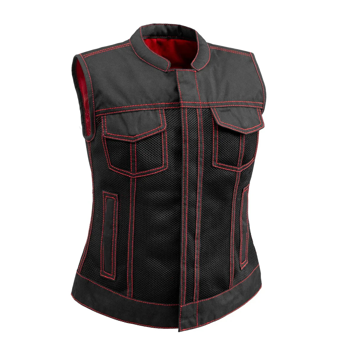Women Motorcycle Vest  Lightweight Moto Mesh Riding Vest - Lux Ryder