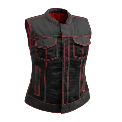 Women Motorcycle Vest  Lightweight Moto Mesh Riding Vest - Lux Ryder