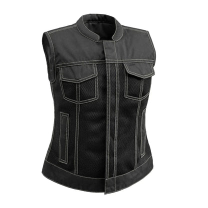Women Motorcycle Vest  Lightweight Moto Mesh Riding Vest - Lux Ryder