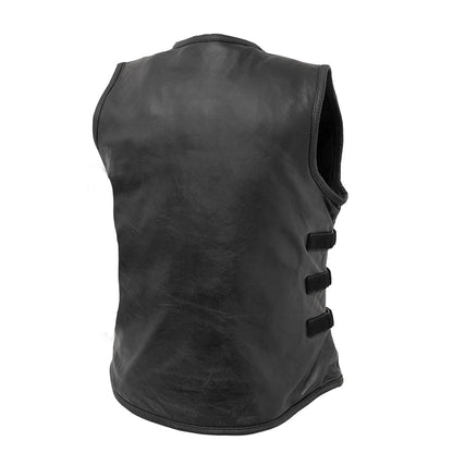 Katana - Women's Motorcycle Leather Vest - Lux Ryder