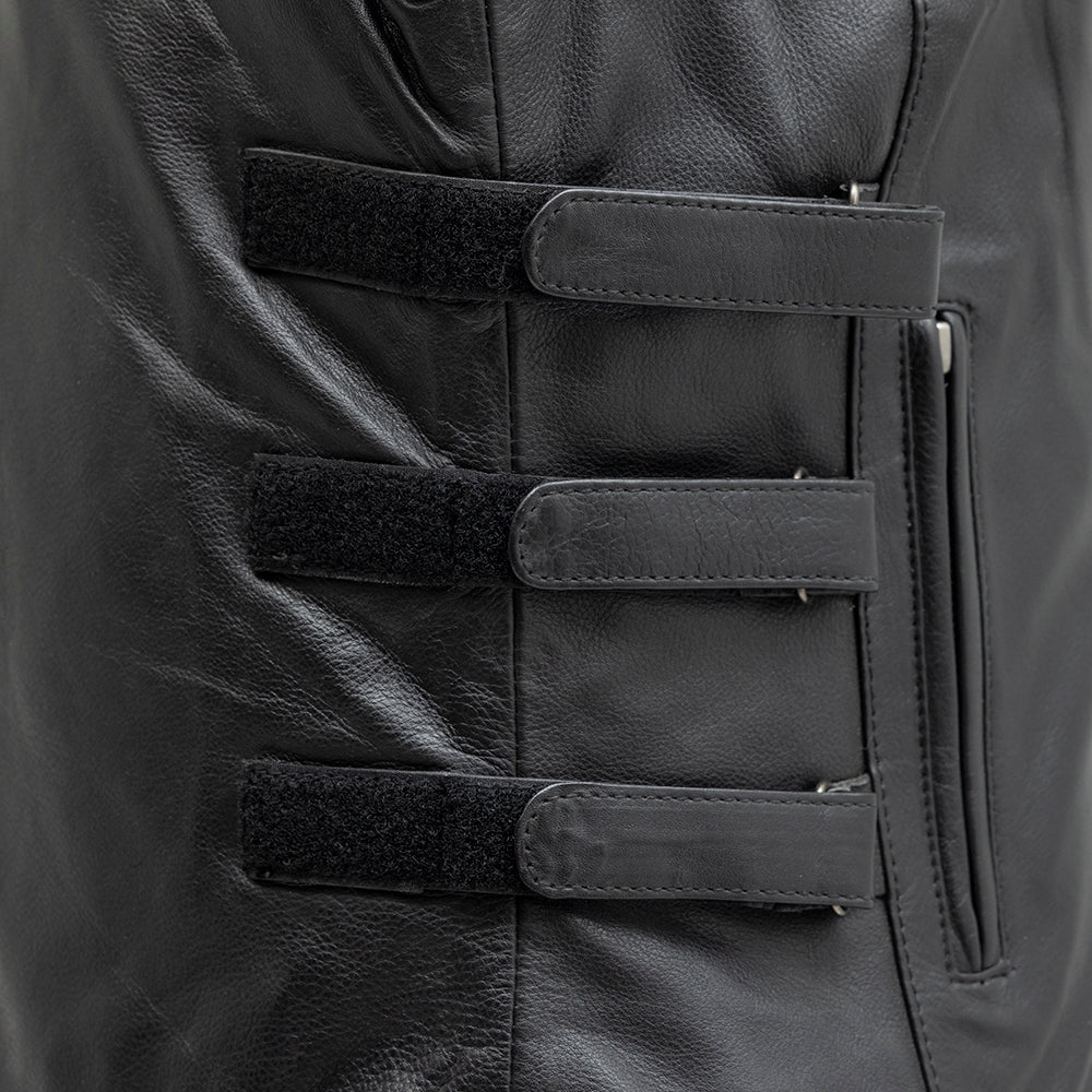 Katana - Women's Motorcycle Leather Vest - Lux Ryder