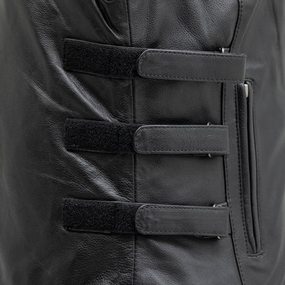 Katana - Women's Motorcycle Leather Vest - Lux Ryder