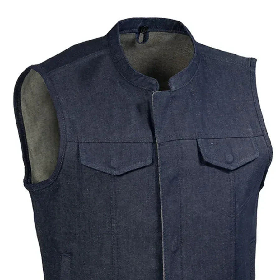 Kershaw Men's Motorcycle Denim Vest - Lux Ryder