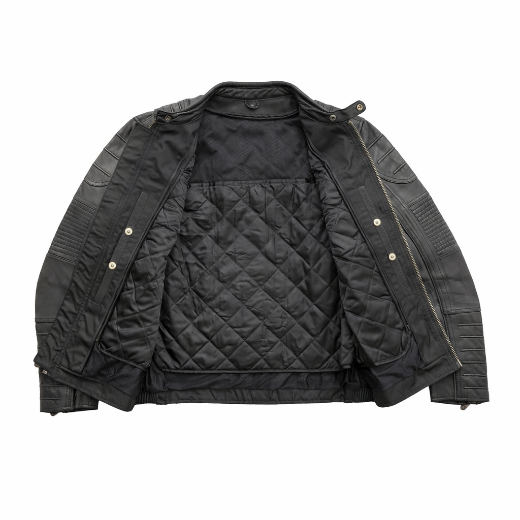 leather jacket wtih vest | LuxRyder