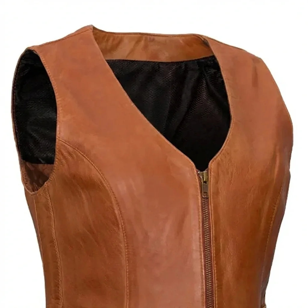 Western Style Leather Vest | LuxRyder
