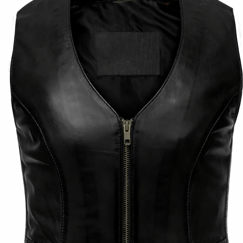 Black leather vest | LuxRyder