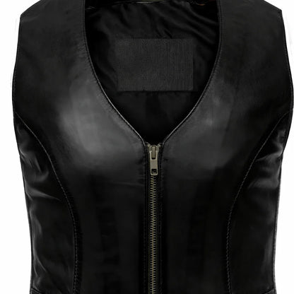 Black leather vest | LuxRyder