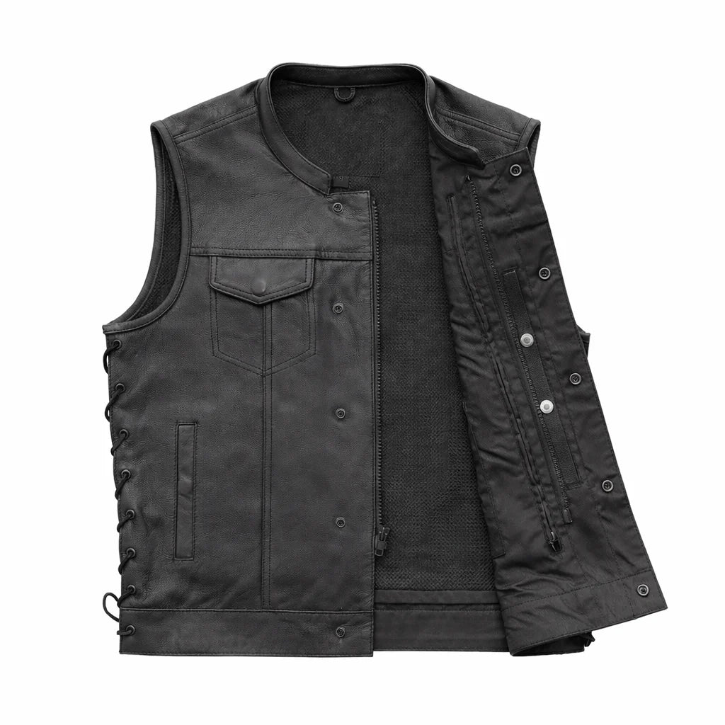 Black leather vest | LuxRyder