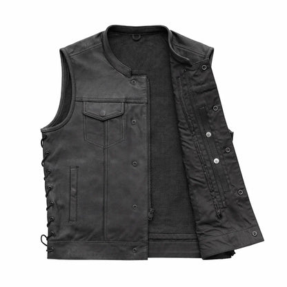 Black leather vest | LuxRyder