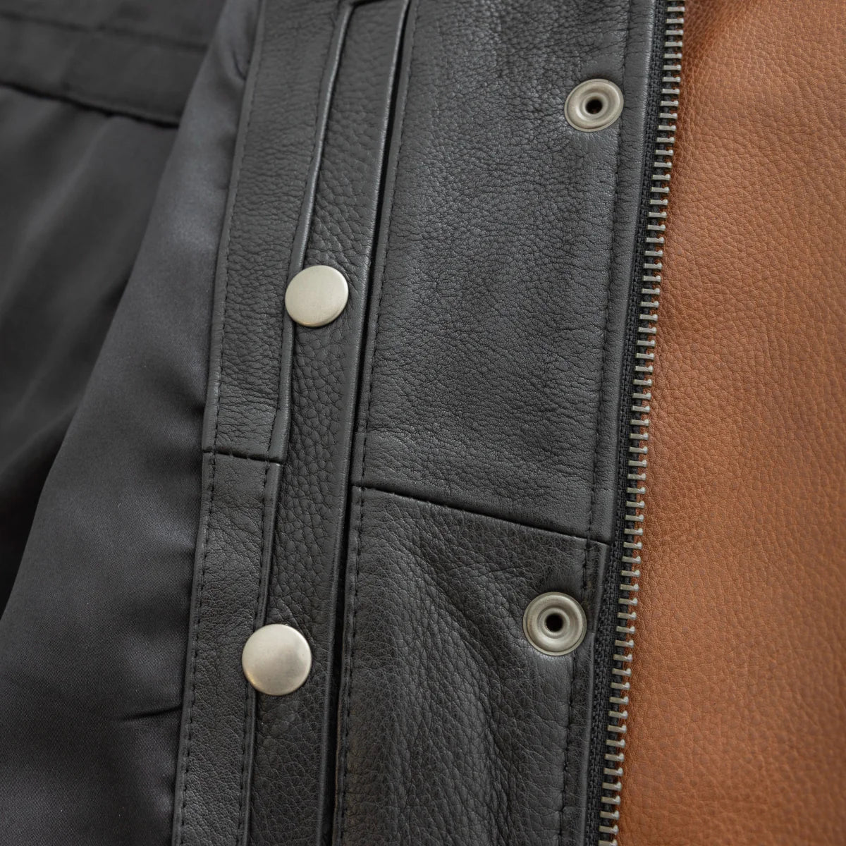 Women’s Leather Motorcycle Jacket with Varsity Style Design - Lux Ryder