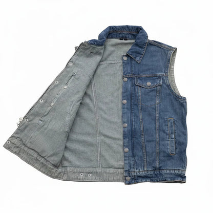  lightweight Denim vest  |LuxRyder