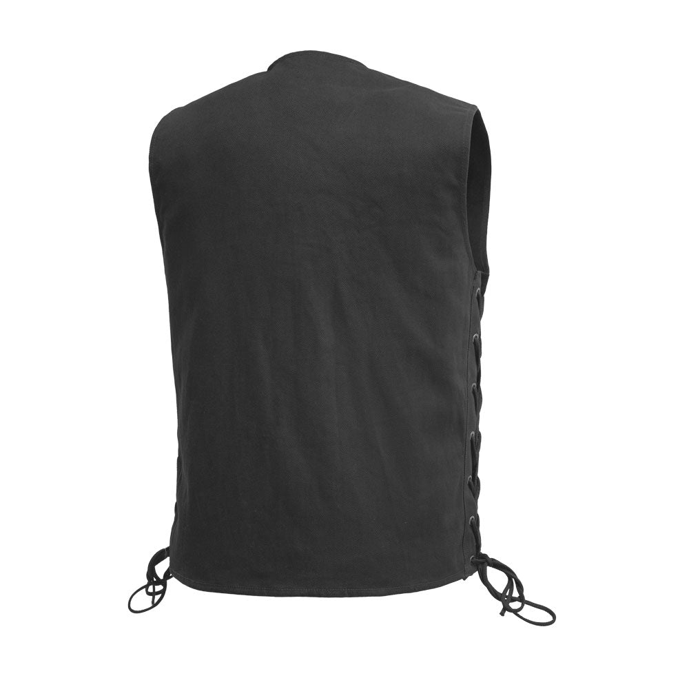 Lone Star Men's Motorcycle Twill Vest - Lux Ryder