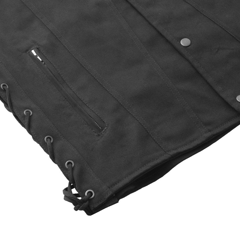 Lone Star Men's Motorcycle Twill Vest - Lux Ryder