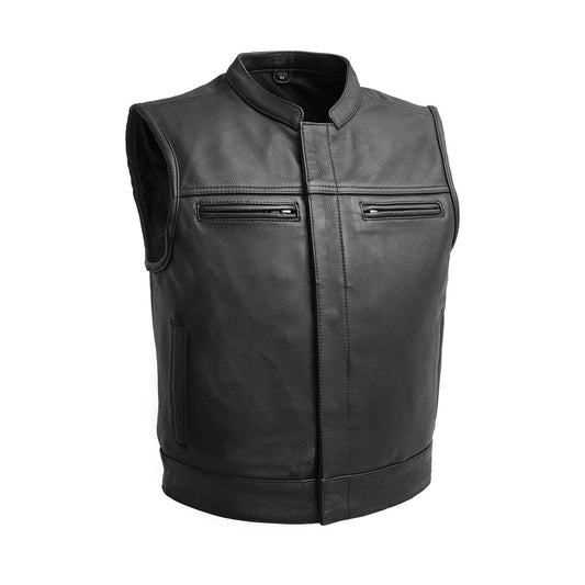 Lowrider Men's Motorcycle Leather Vest - Lux Ryder
