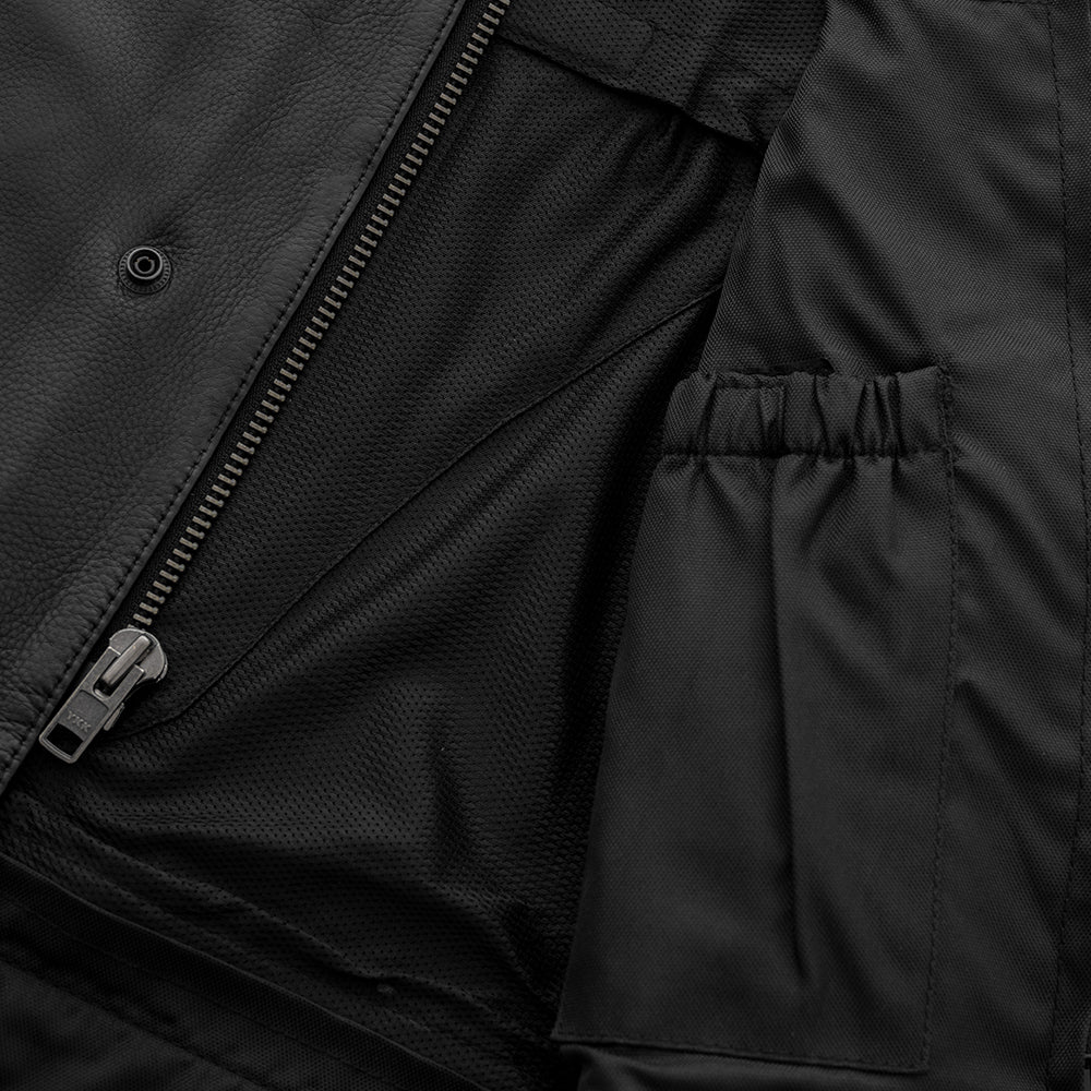 Lowrider Men's Motorcycle Leather Vest - Lux Ryder