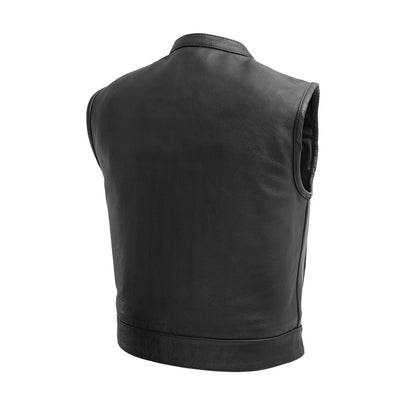 Lowrider Men's Motorcycle Leather Vest - Lux Ryder