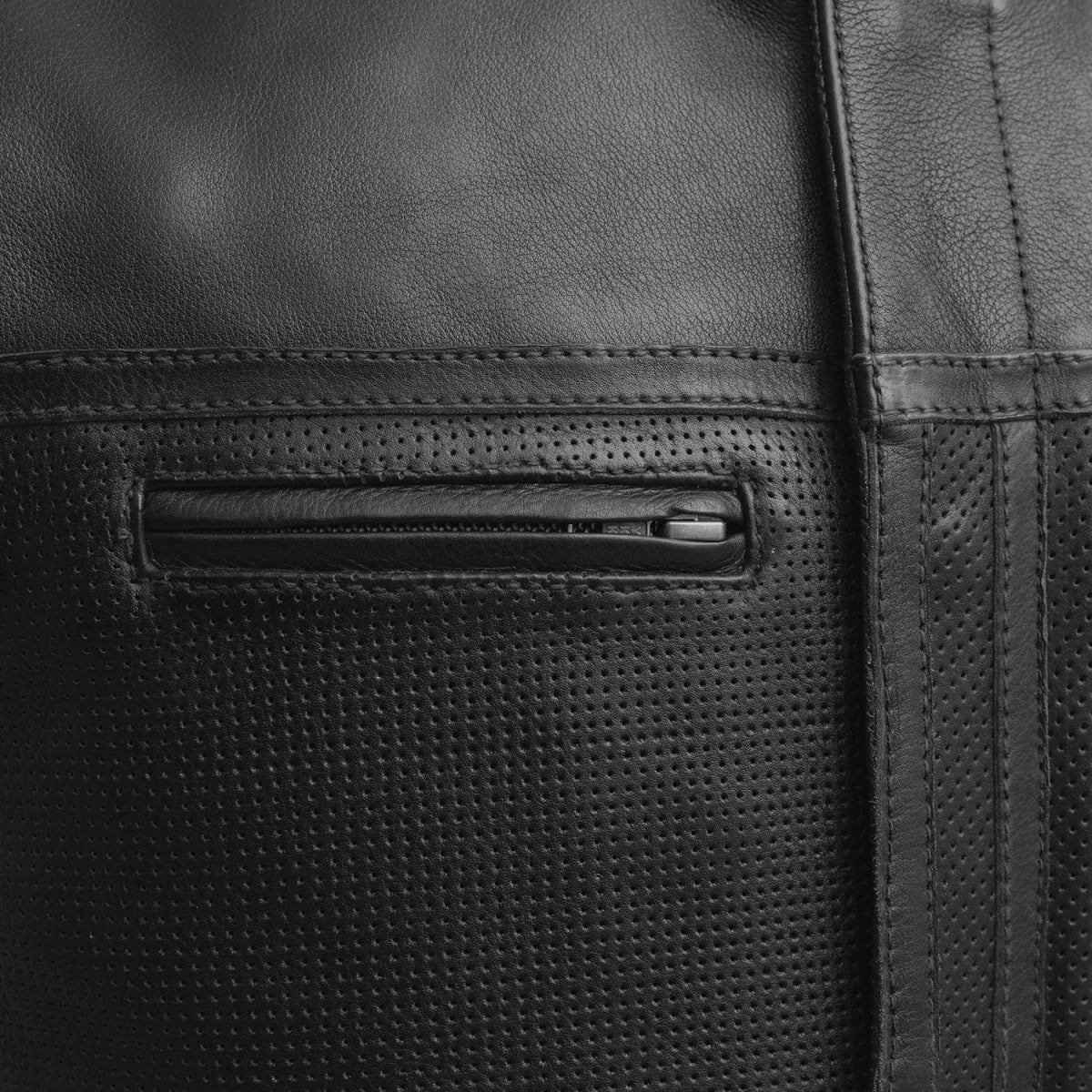 Lowrider Perforated Men's Leather Vest - Lux Ryder