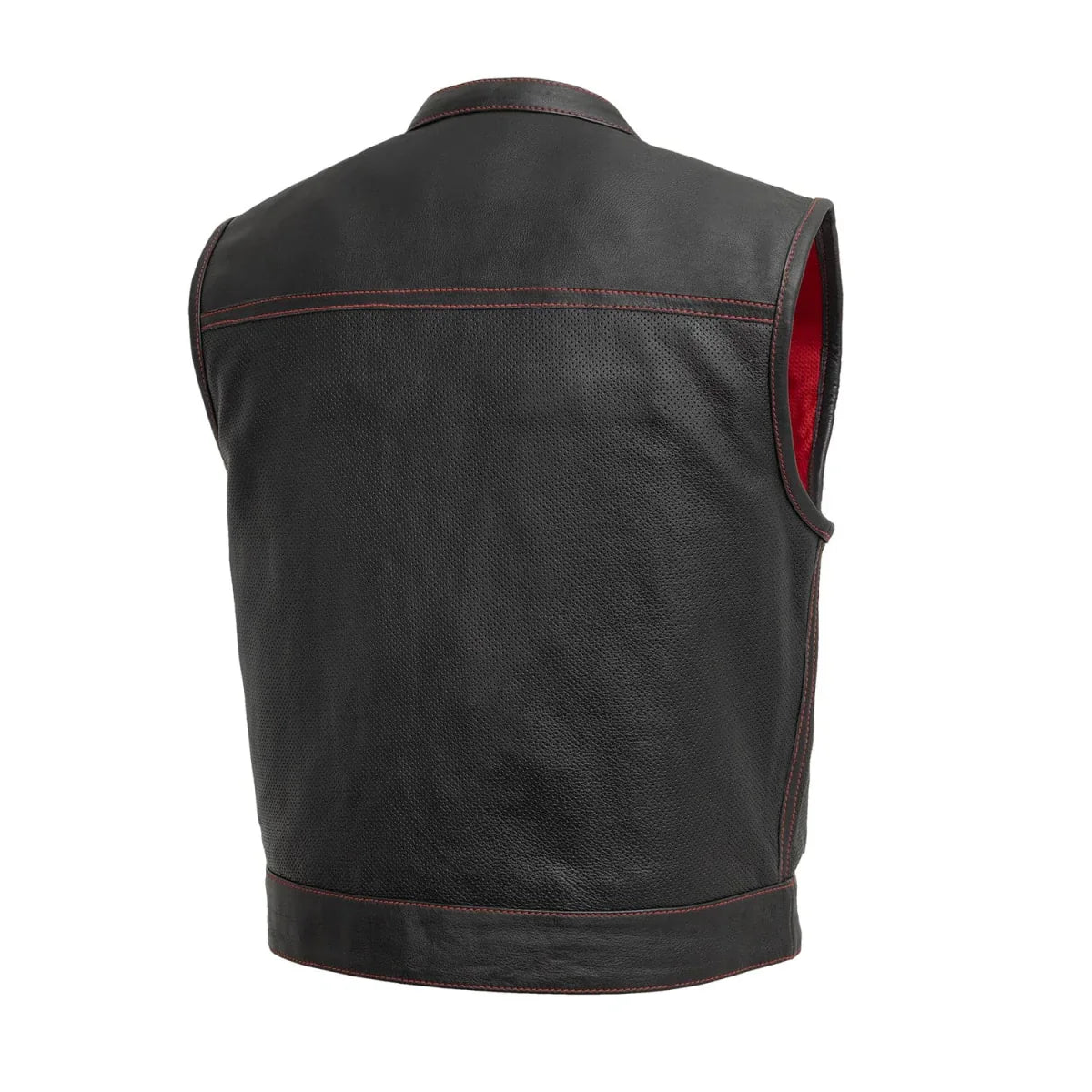 Lowrider Perforated Men's Leather Vest - Lux Ryder