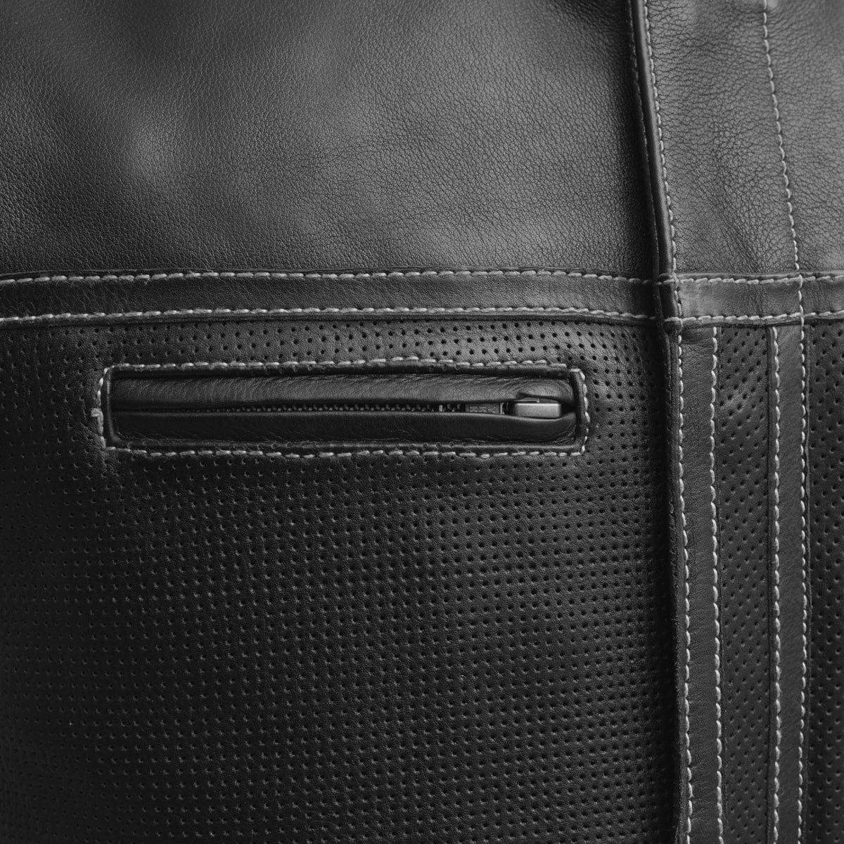 Lowrider Perforated Men's Leather Vest - Lux Ryder