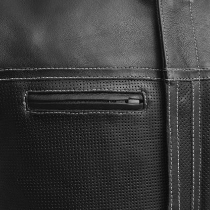 Lowrider Perforated Men's Leather Vest - Lux Ryder
