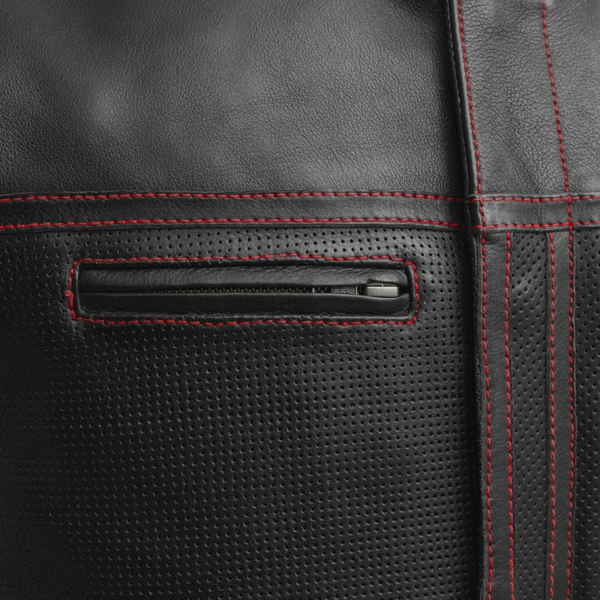 Lowrider Perforated Men's Leather Vest - Lux Ryder