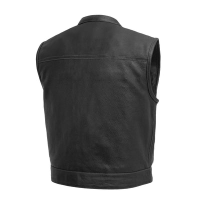 Lowrider Perforated Men's Leather Vest - Lux Ryder