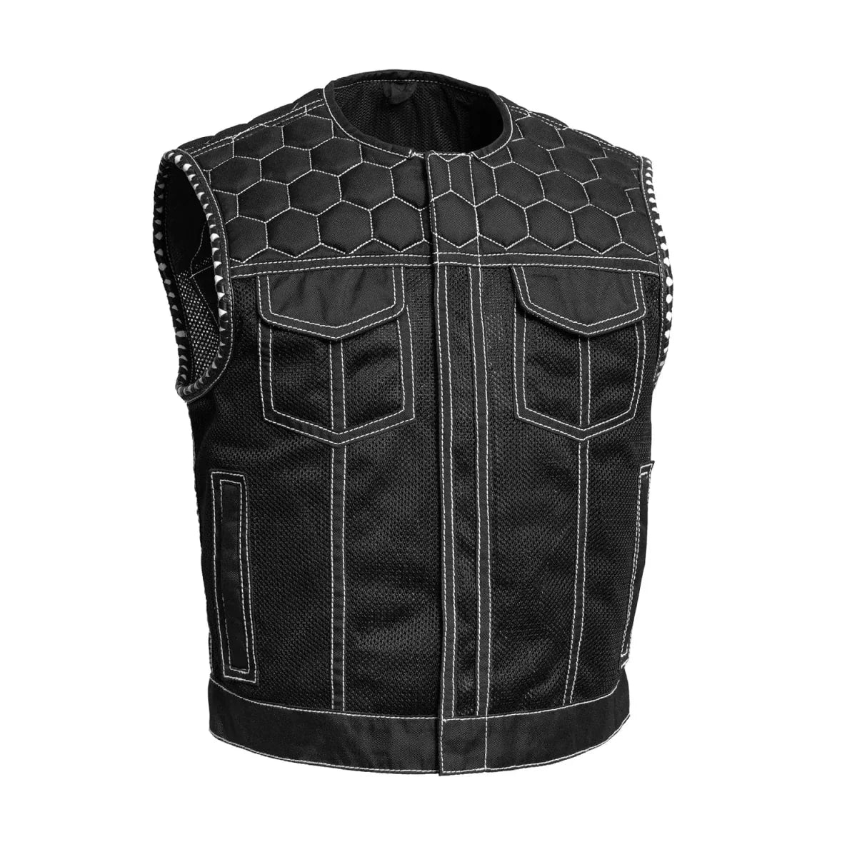 Lowside Hornet Moto Mesh Men's Club Style Vest - Lux Ryder