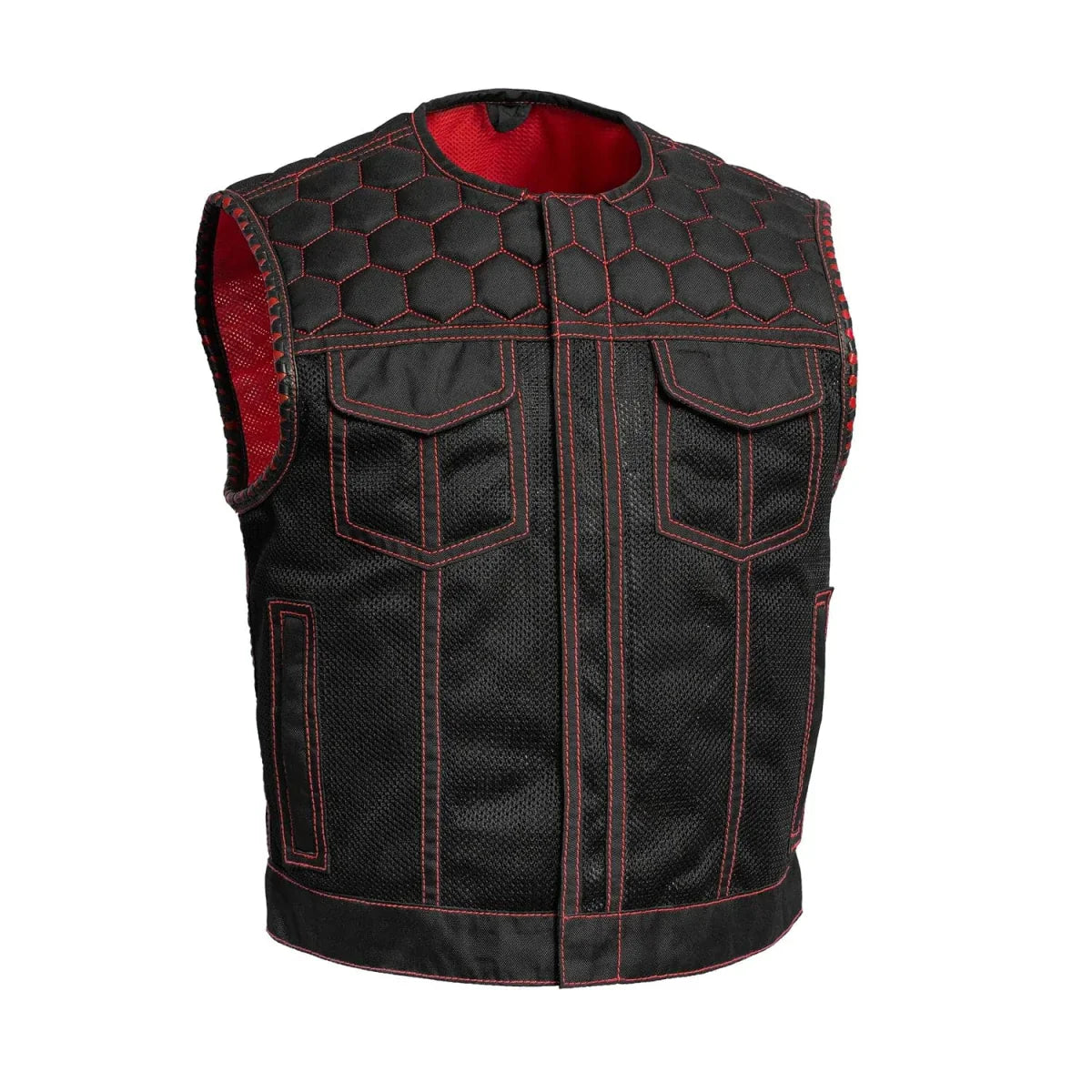 Lowside Hornet Moto Mesh Men's Club Style Vest - Lux Ryder