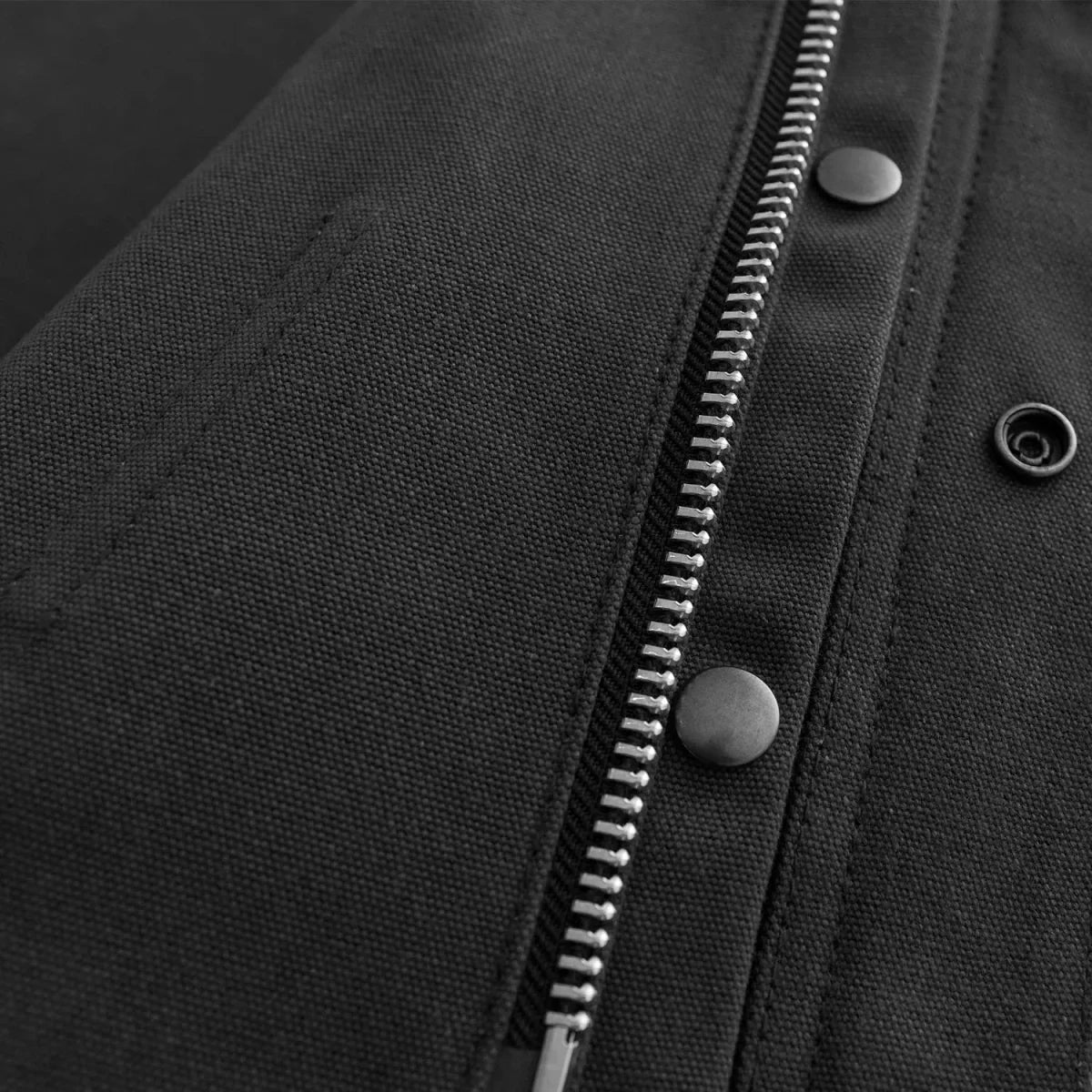 Lowside Black Men's Motorcycle Canvas Vest - Lux Ryder