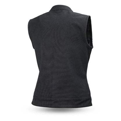 Ludlow Women's Motorcycle Canvas Vest - Lux Ryder