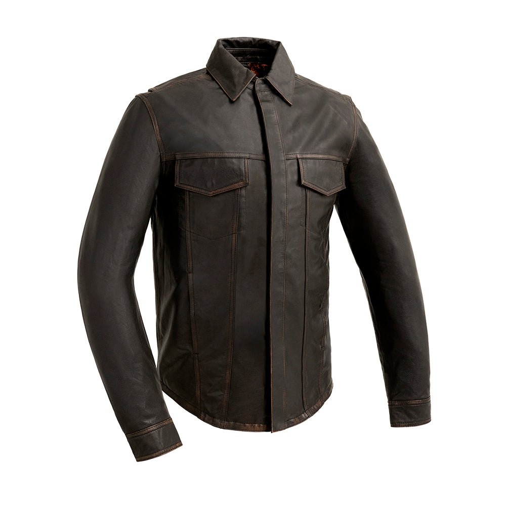 Maduro - Men's Motorcycle Leather Shirt - Lux Ryder