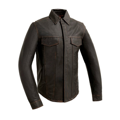 Maduro - Men's Motorcycle Leather Shirt - Lux Ryder