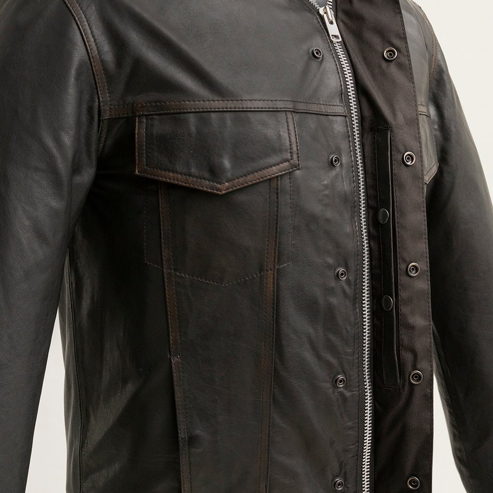 Maduro - Men's Motorcycle Leather Shirt - Lux Ryder